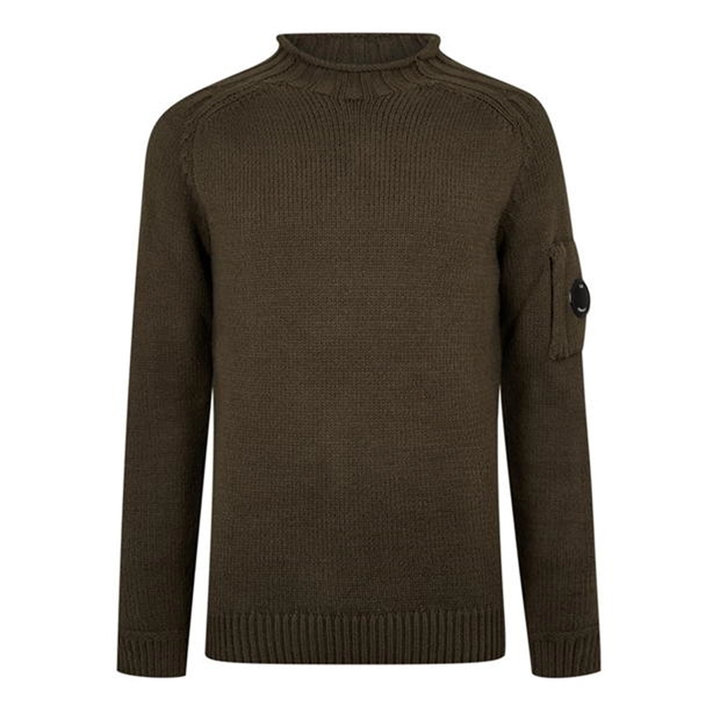 CP Company High Neck Knit Jumper - Green